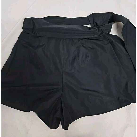 Tanya Taylor Nikiya Shorts Black Satin Women’s Size 00 NWT - Picture 8 of 10